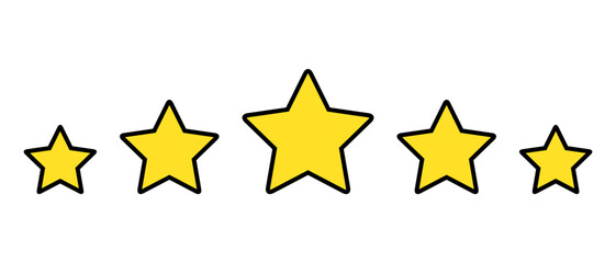 Fototapeta premium Five star feedback icon vector. Excellent rating concept