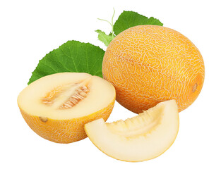 Melon isolated on white background with full depth of field