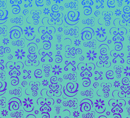 Seamless pattern in islamic style,calligraphy, illustration