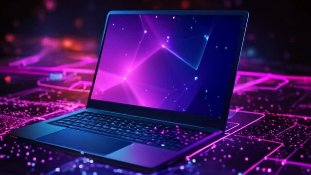 Digital world banking technology is used on a laptop computer to store international financial connections and to analyze network connections using online charts