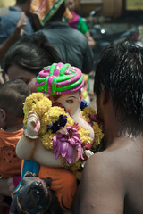 Vadodara, Gujarat / India - September 15, 2016 : A beautiful of the statue of the Lord Shree...