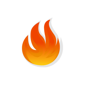Flames illustration isolated background, vector image