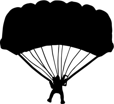 silhouette of a parachute