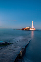 lighthouse at sunset