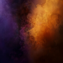 fond, background, abstrait, vapeurs de couleur, comme des fumées se mélangeant orange et violet,  couleurs complémentaires