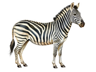 Fototapeta na wymiar Zebra on transparent