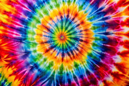 Vibrant Tie-Dye Pattern Background with Swirling Colors
