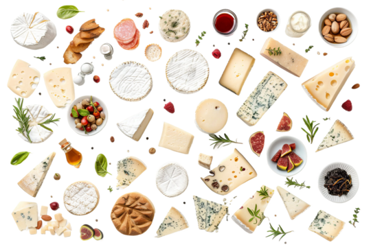 top view of food on a table
