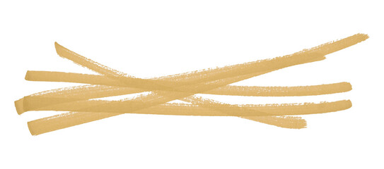 Light brown brush strokes isolated on transparent background.