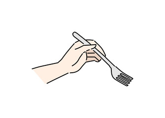 ハンドサイン　手のイラスト