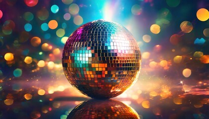 Fototapeta na wymiar disco ball with lights