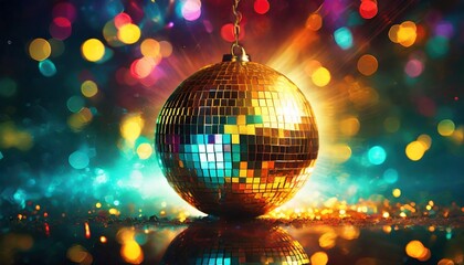 Fototapeta na wymiar disco ball with lights