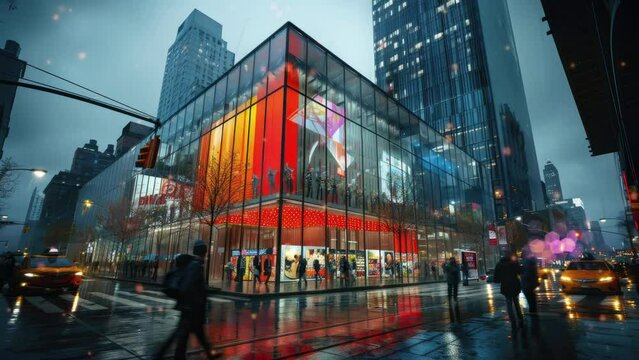 a rendering of the new apple store in new york