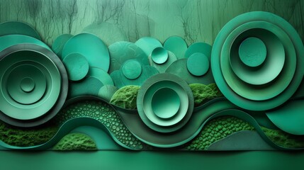 Brochure design Abstract geometric nature background