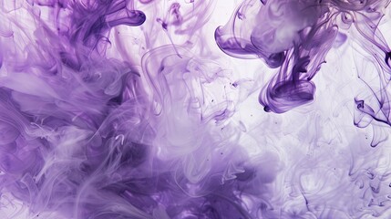 Purple ink underwater, purple smoke