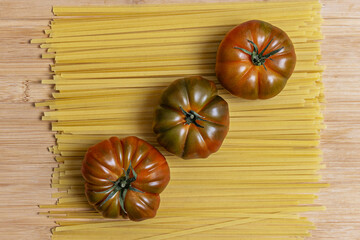 Obraz na płótnie Canvas Raf is a Marmande type tomato that stands out for its flavor and texture