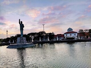 POLDER TAWANG IN AREA the heritage building, Tawang Station, the Old City of Semarang, Indonesia...