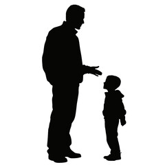 father and son Silhouette