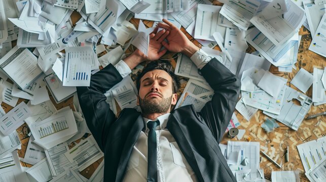 Businessman overload appointments and with little time