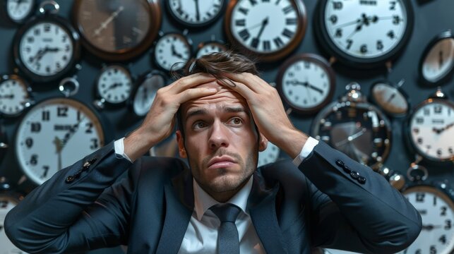 Businessman overload appointments and with little time