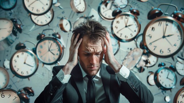 Businessman overload appointments and with little time