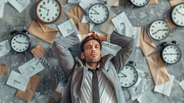 Businessman overload appointments and with little time
