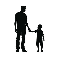 father and son Silhouette