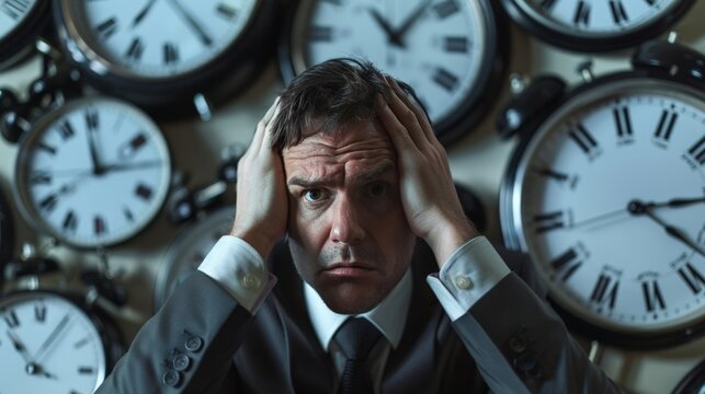 Businessman overload appointments and with little time