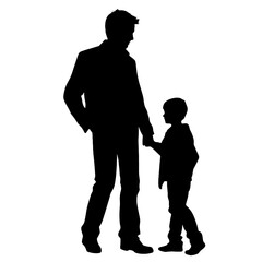 father and son Silhouette