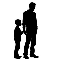 father and son Silhouette