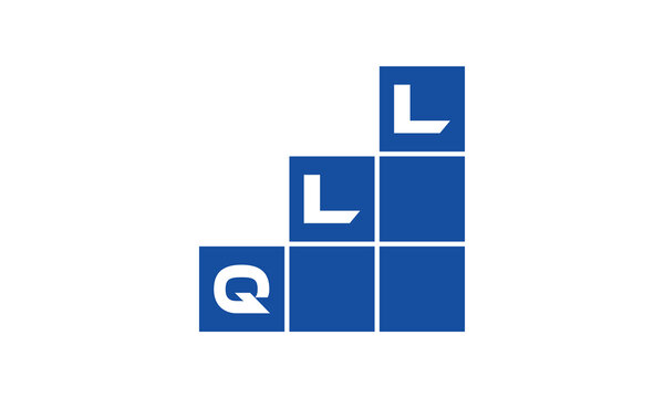 QLL initial letter financial logo design vector template. economics, growth, meter, range, profit, loan, graph, finance, benefits, economic, increase, arrow up, grade, grew up, topper, company, scale