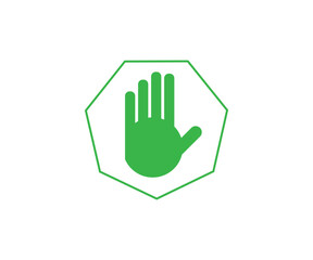 Hand with stop sign [illustrtaion],icon