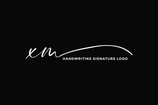 XM initials Handwriting signature logo. X M Hand drawn Calligraphy lettering Vector. XM letter real estate, beauty, photography letter logo design.