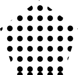 
Polygon figure background polka dots.