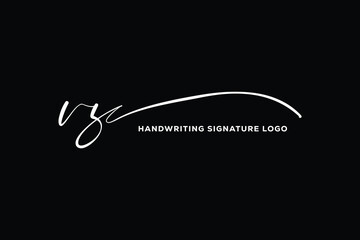 VZ initials Handwriting signature logo. VZ Hand drawn Calligraphy lettering Vector. VZ letter real estate, beauty, photography letter logo design.