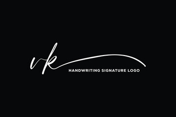VK initials Handwriting signature logo. VK Hand drawn Calligraphy lettering Vector. V Kletter real estate, beauty, photography letter logo design.