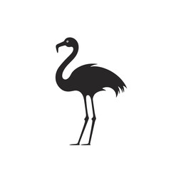 Flamingo vector silhouette illustration on a white background