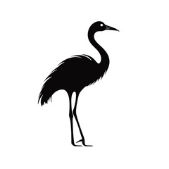 Fototapeta premium Flamingo vector silhouette illustration on a white background