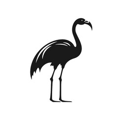 Fototapeta premium Flamingo vector silhouette illustration on a white background