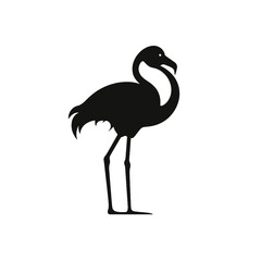 Flamingo vector silhouette illustration on a white background