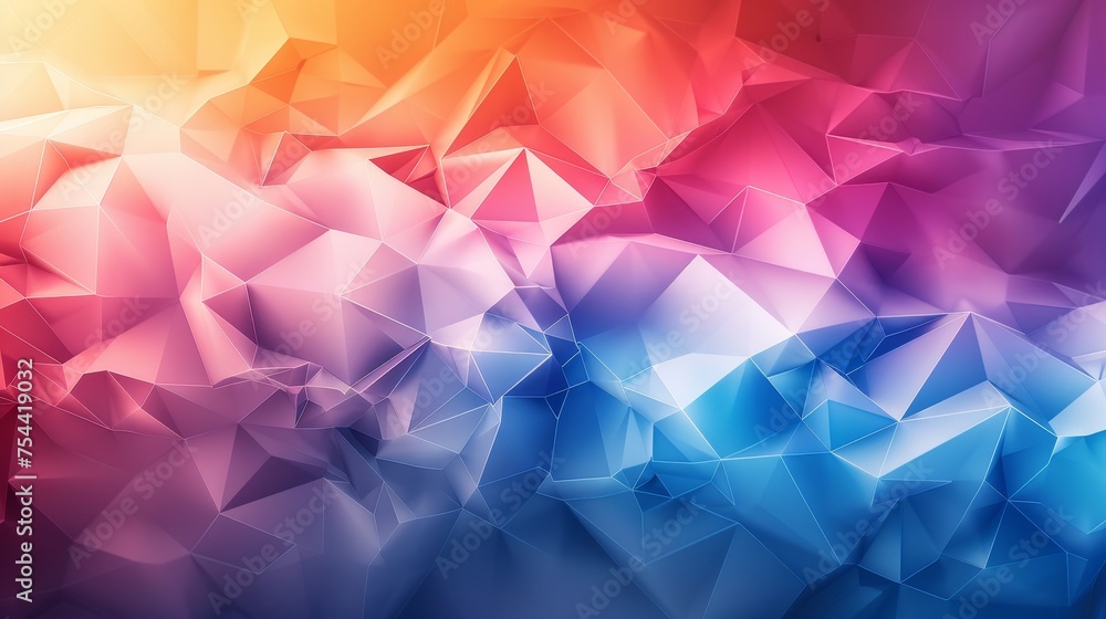 Aufkleber an abstract geometric background with a dynamic gradient