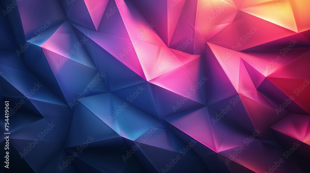 Aufkleber an abstract geometric background with a dynamic gradient