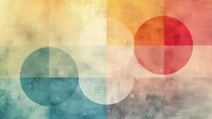 An abstract geometric background with a blend of circles and squares