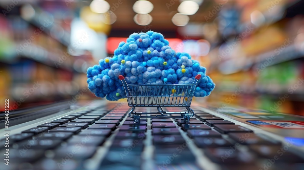 Poster an e-commerce platform enhanced by cloud computing technology