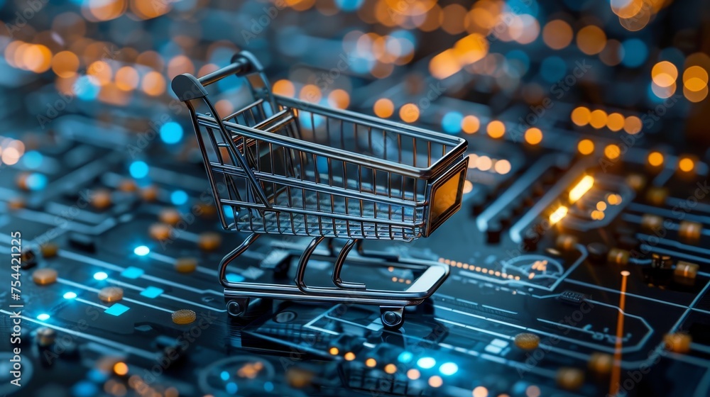 Aufkleber an e-commerce platform enhanced by cloud computing technology