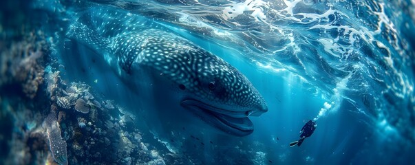 Whale Shark Eye Clos. Concept Whale Shark, Eye, Close-up, Marine Life, Underwater Photography