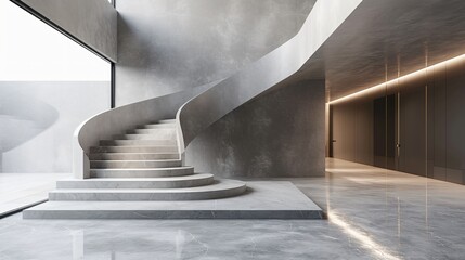 Obraz premium A smooth polished concrete finish.