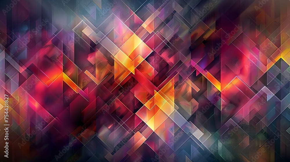 Aufkleber an electrifying array of colorful geometric designs