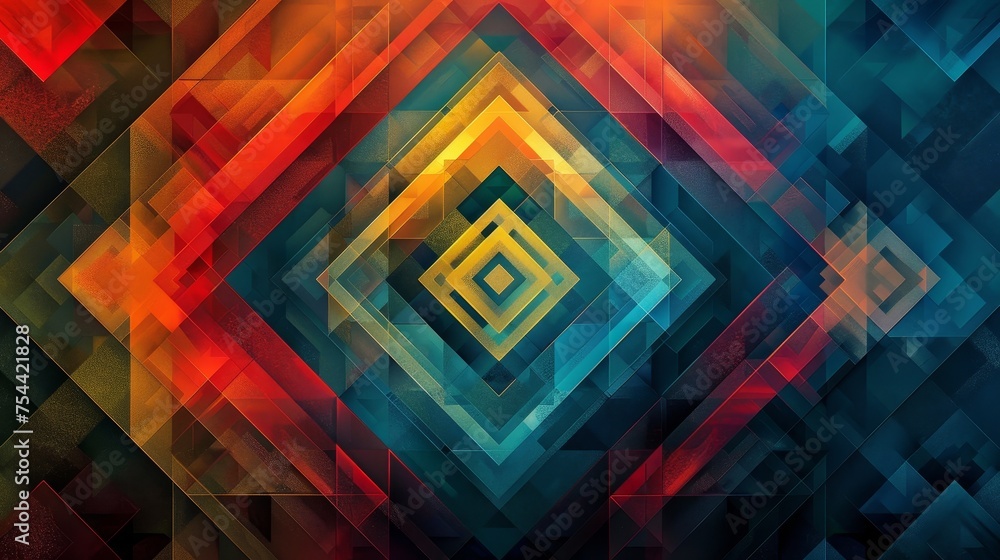 Aufkleber an electrifying array of colorful geometric designs