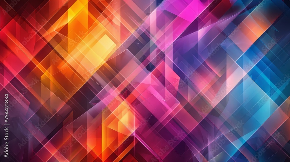 Aufkleber an electrifying array of colorful geometric designs